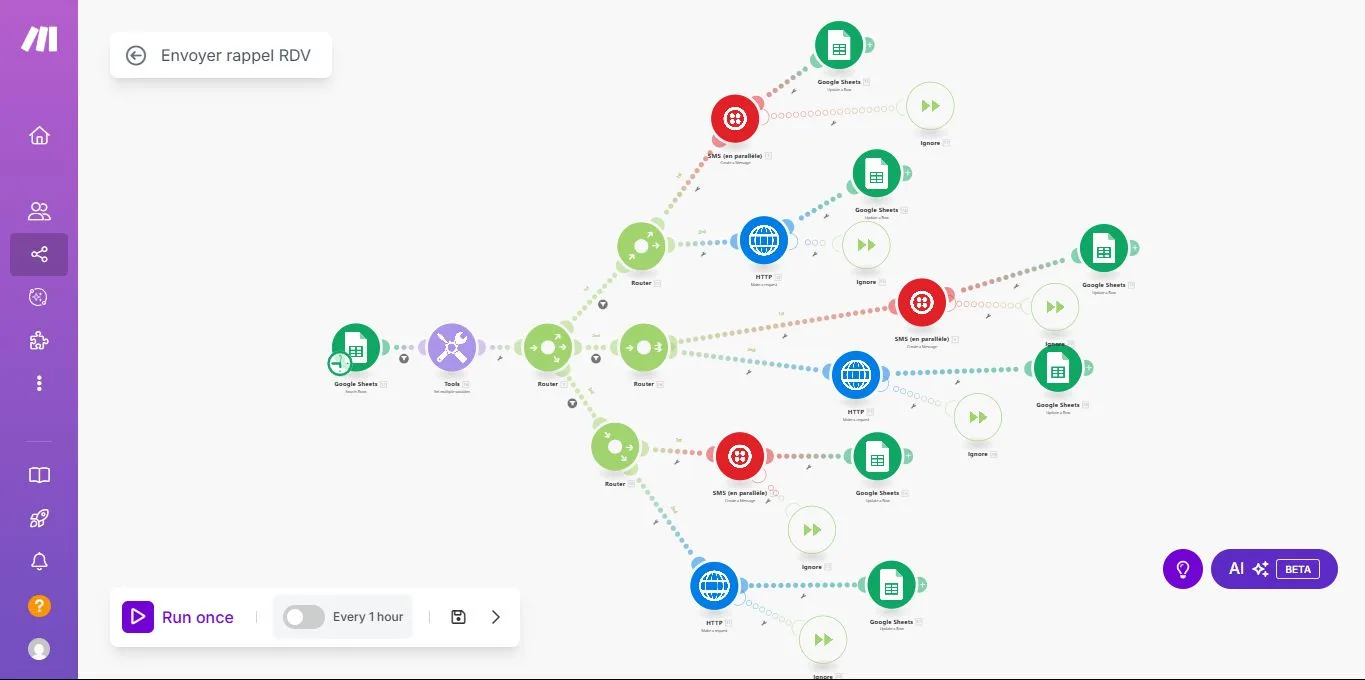 Screenshot of the Automatic Follow-up for Silent Leads project — Automation