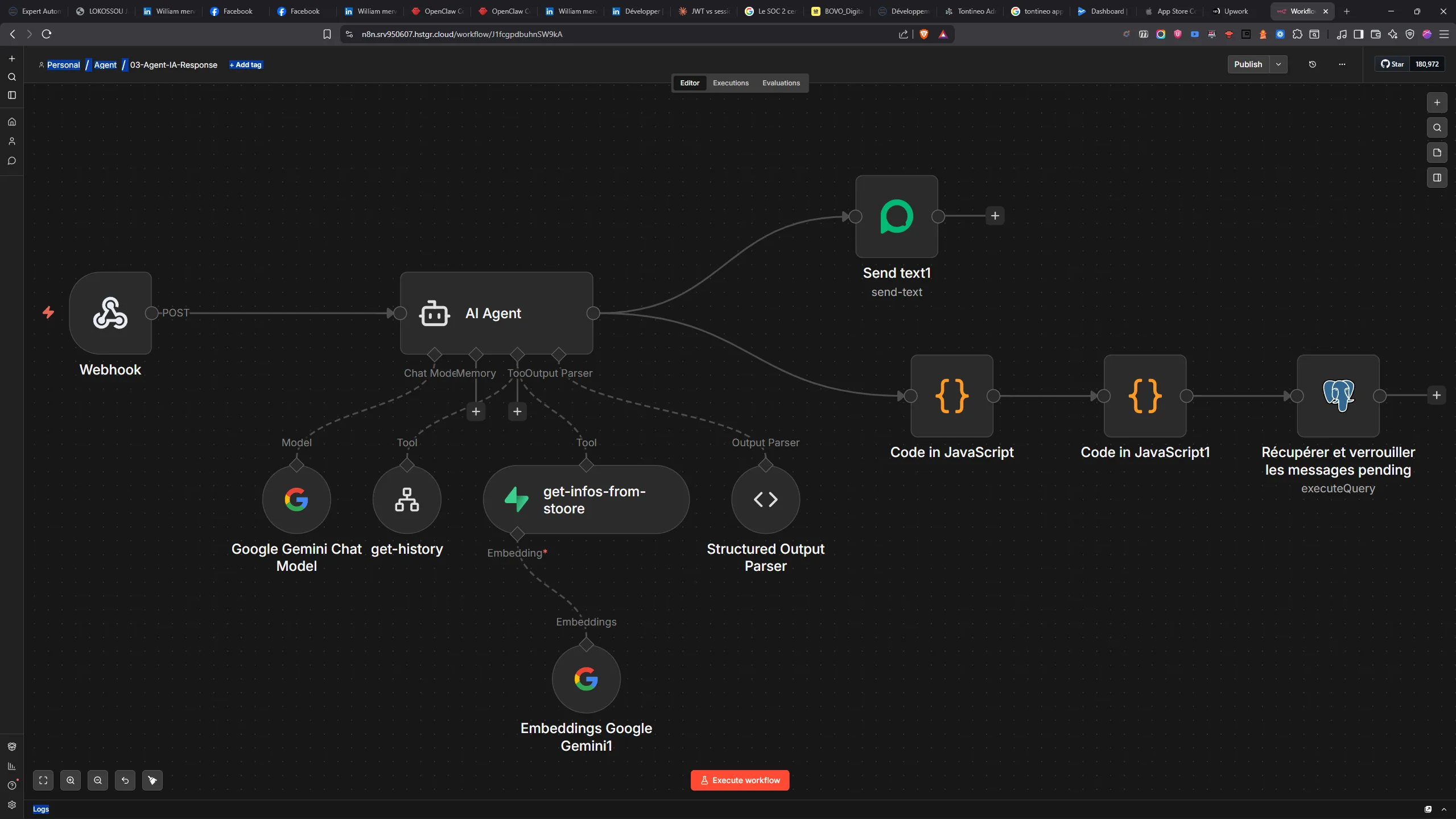 Capture d'écran du projet Assistant IA sur WhatsApp pour Relation Client 24/7 — Automatisation
